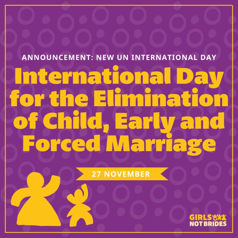 Girls Not Brides welcomes new International Day for the Elimination of Child, Early and Forced Marriage